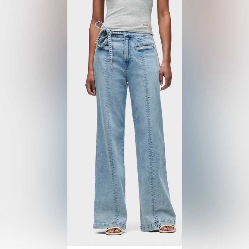 Hudson Tie Waist Pintuck Trouser Jeans
